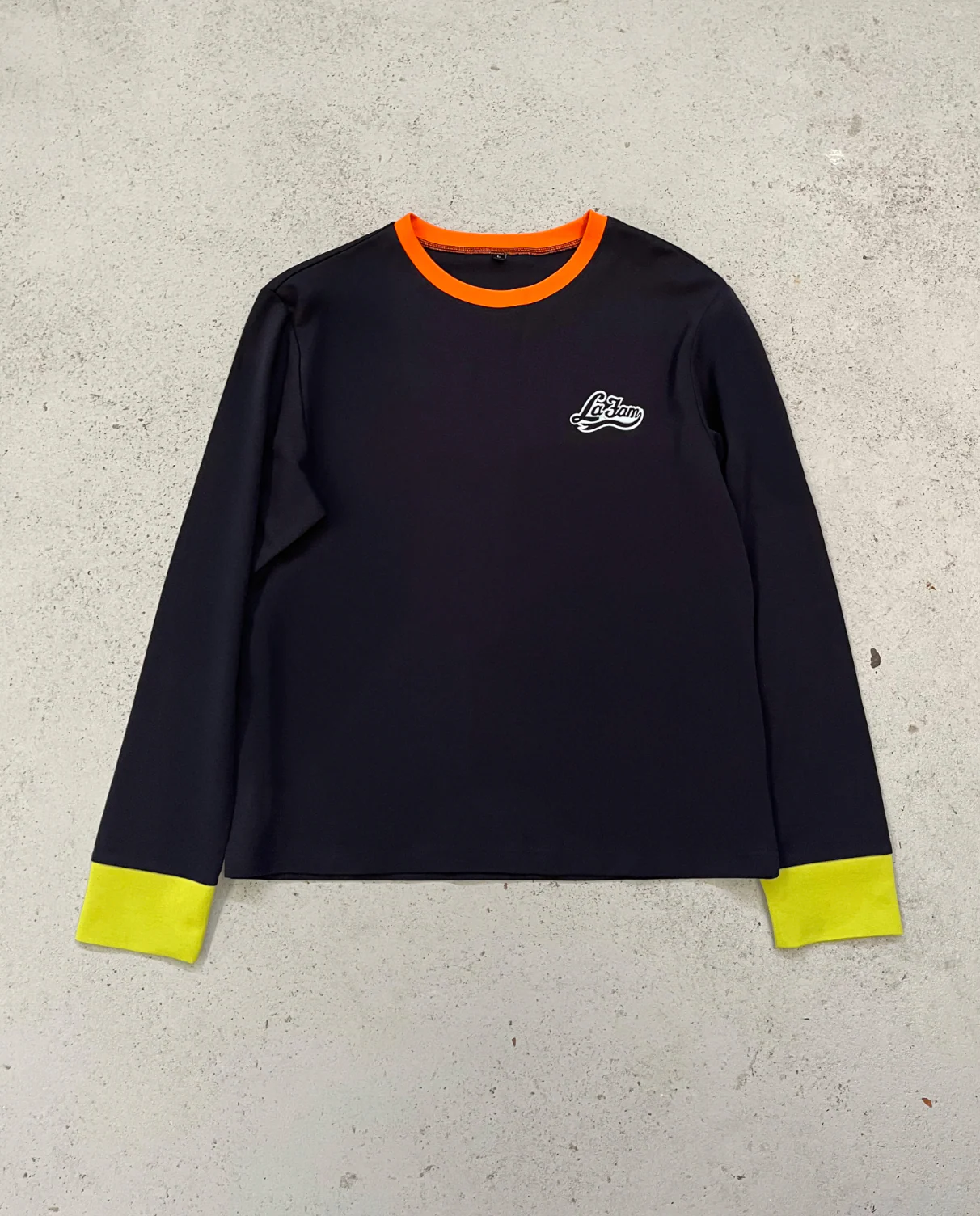 colored cuffs long sleeve navy