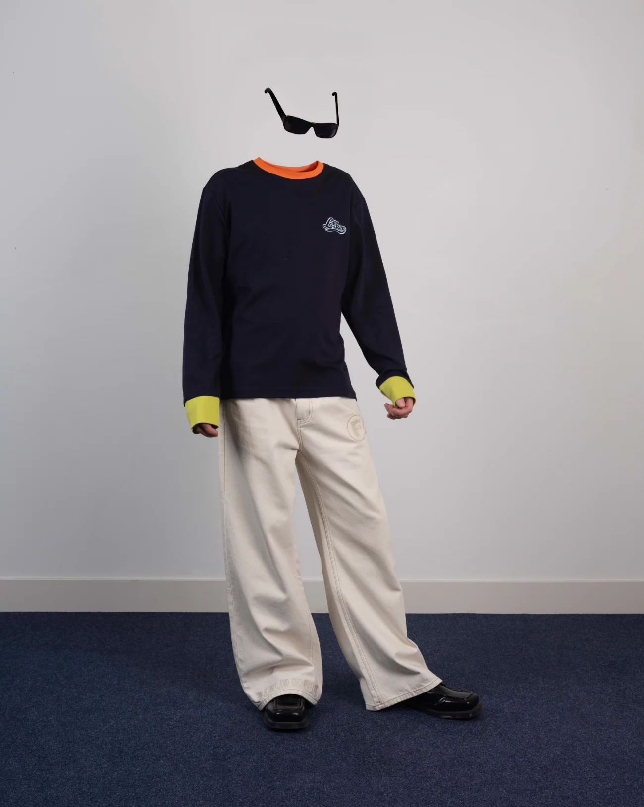 colored cuffs long sleeve navy - Image 4