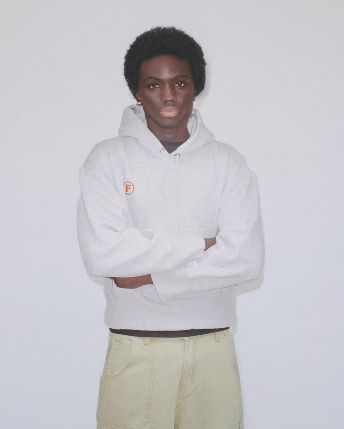 grey classic logo hoody - Image 2