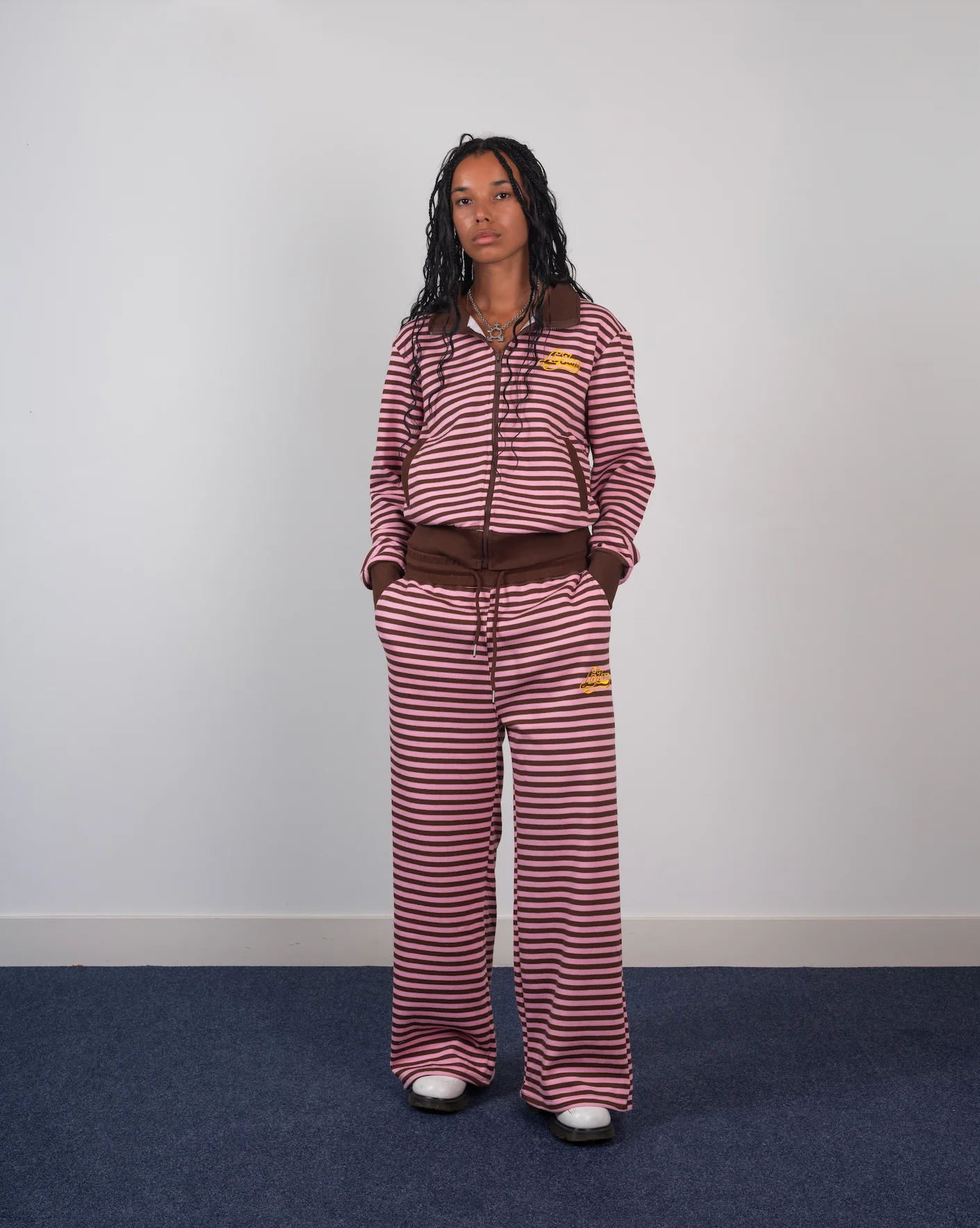 striped pants pink/brown - Image 4