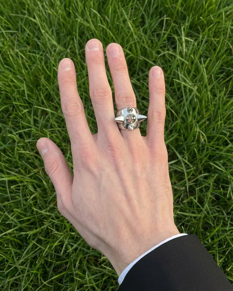 Metal spiked ring - Image 2