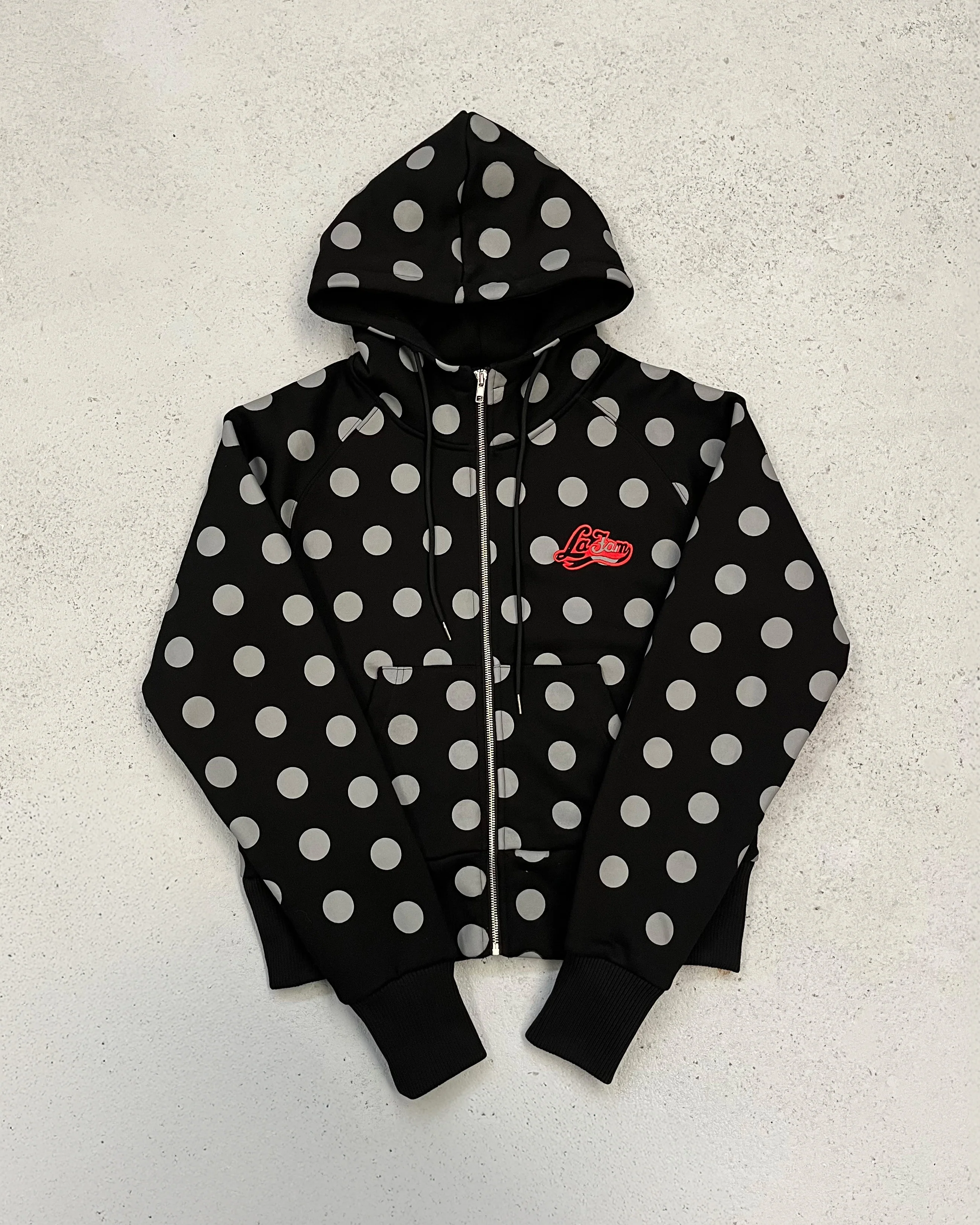 polka dots zipper black - Image 4