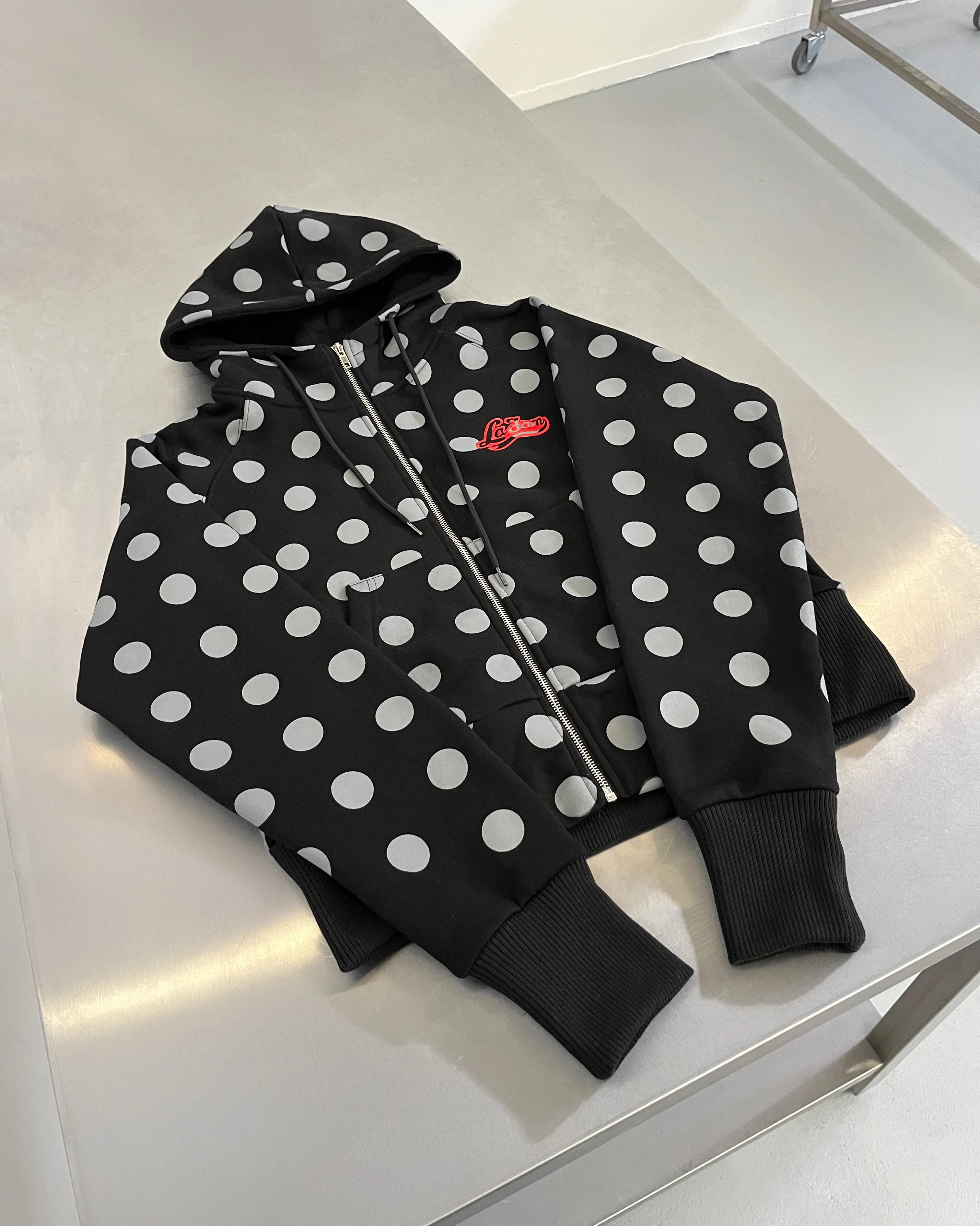 polka dots zipper black - Image 7