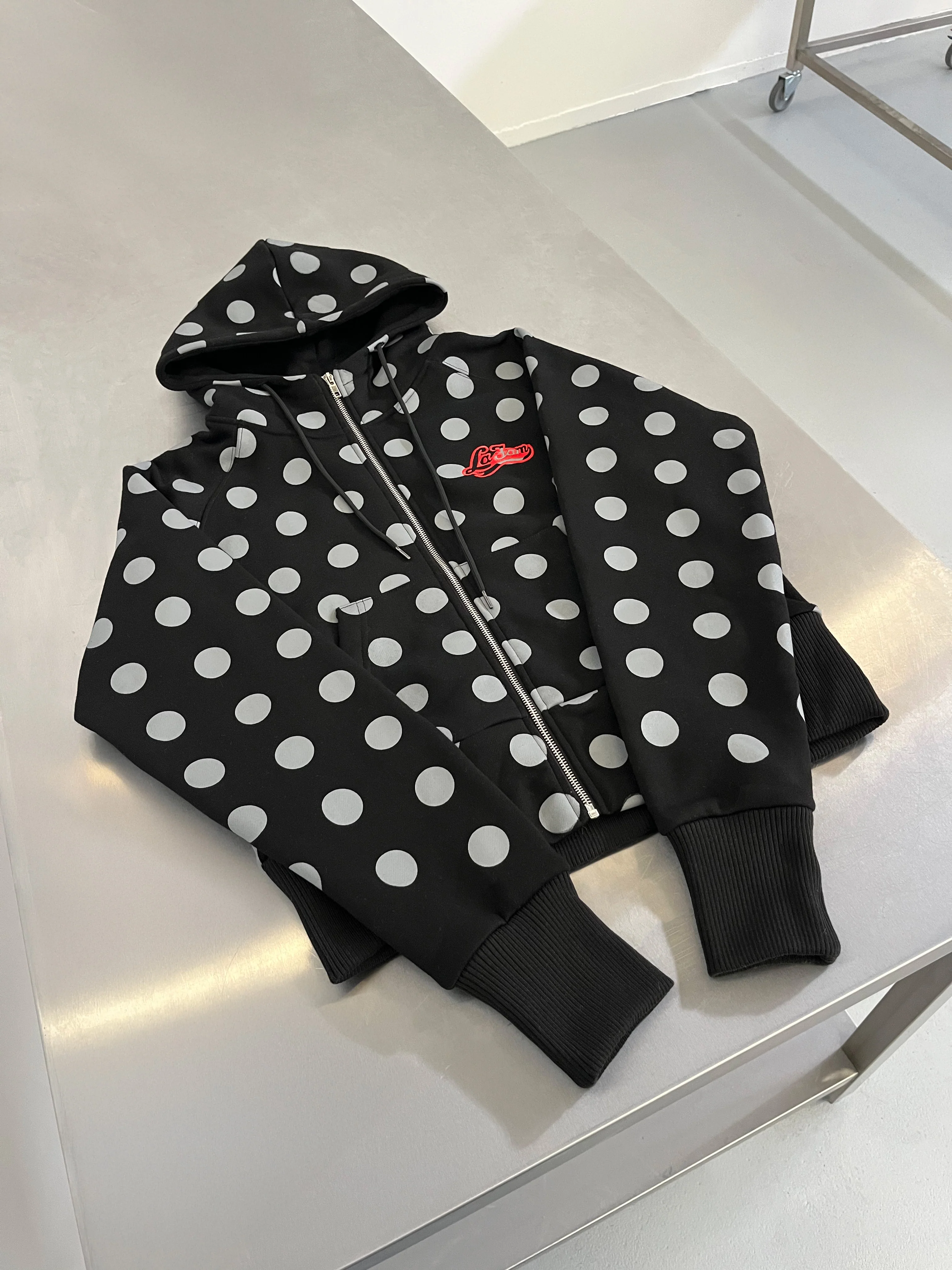 polka dots zipper black - Image 9