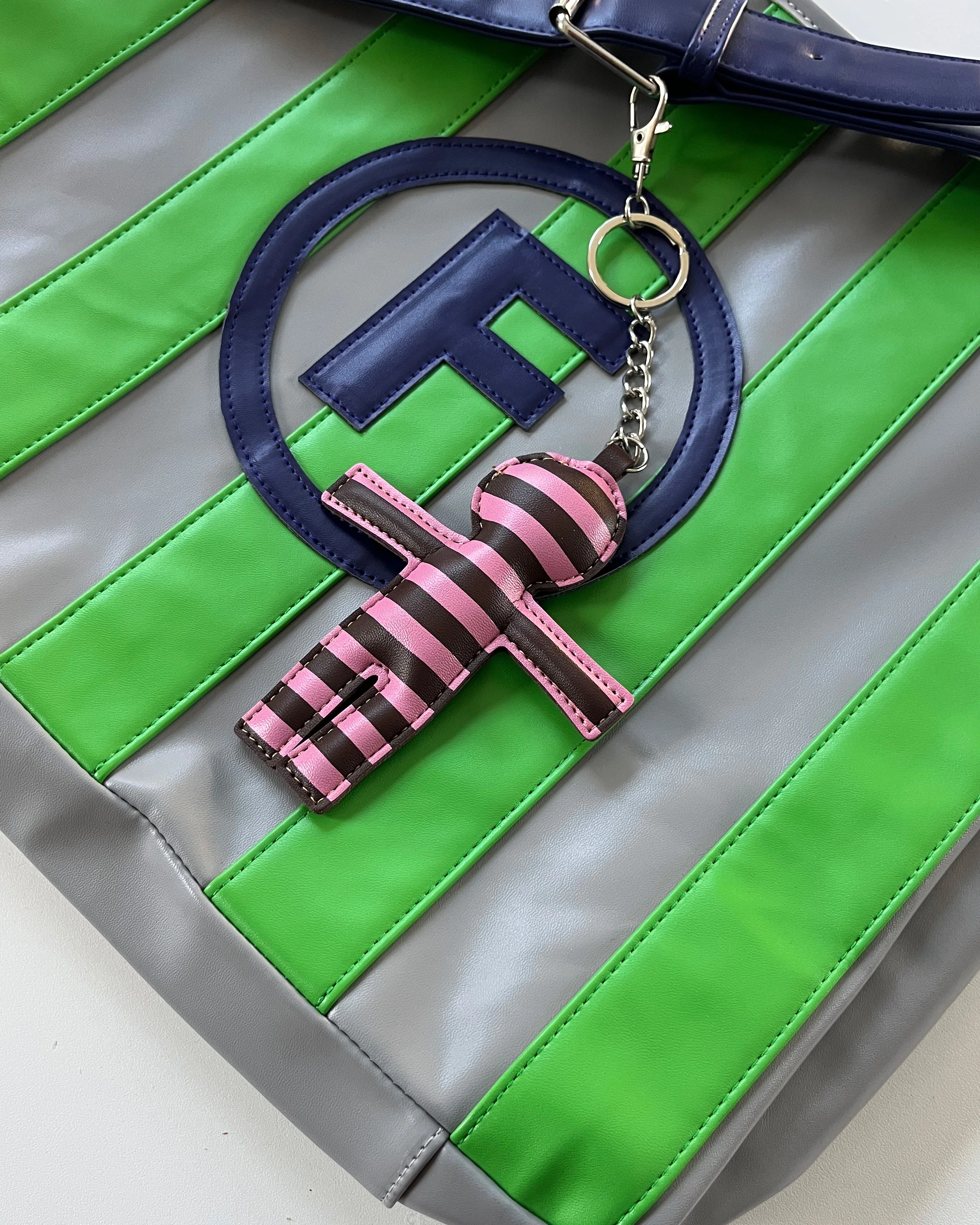 Rico keychain striped pink/brown - Image 2