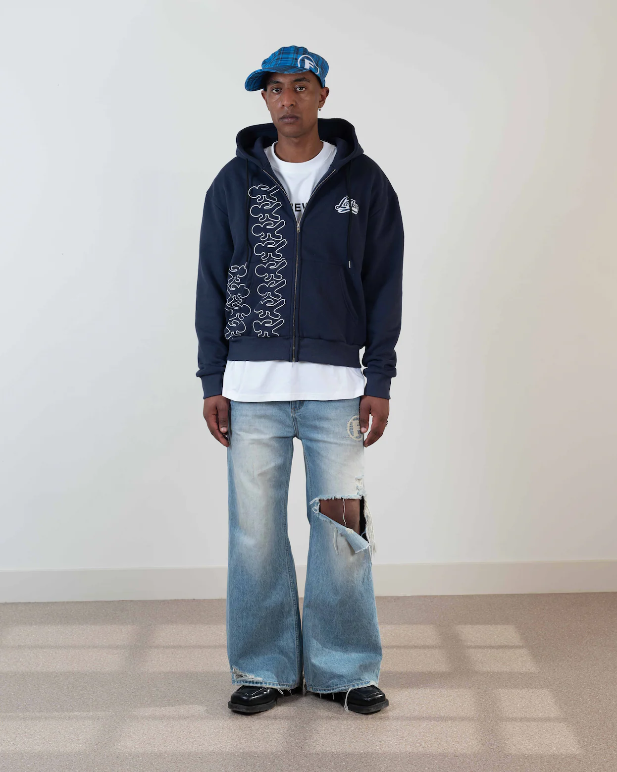 running rico jogging zipper navy - Image 4