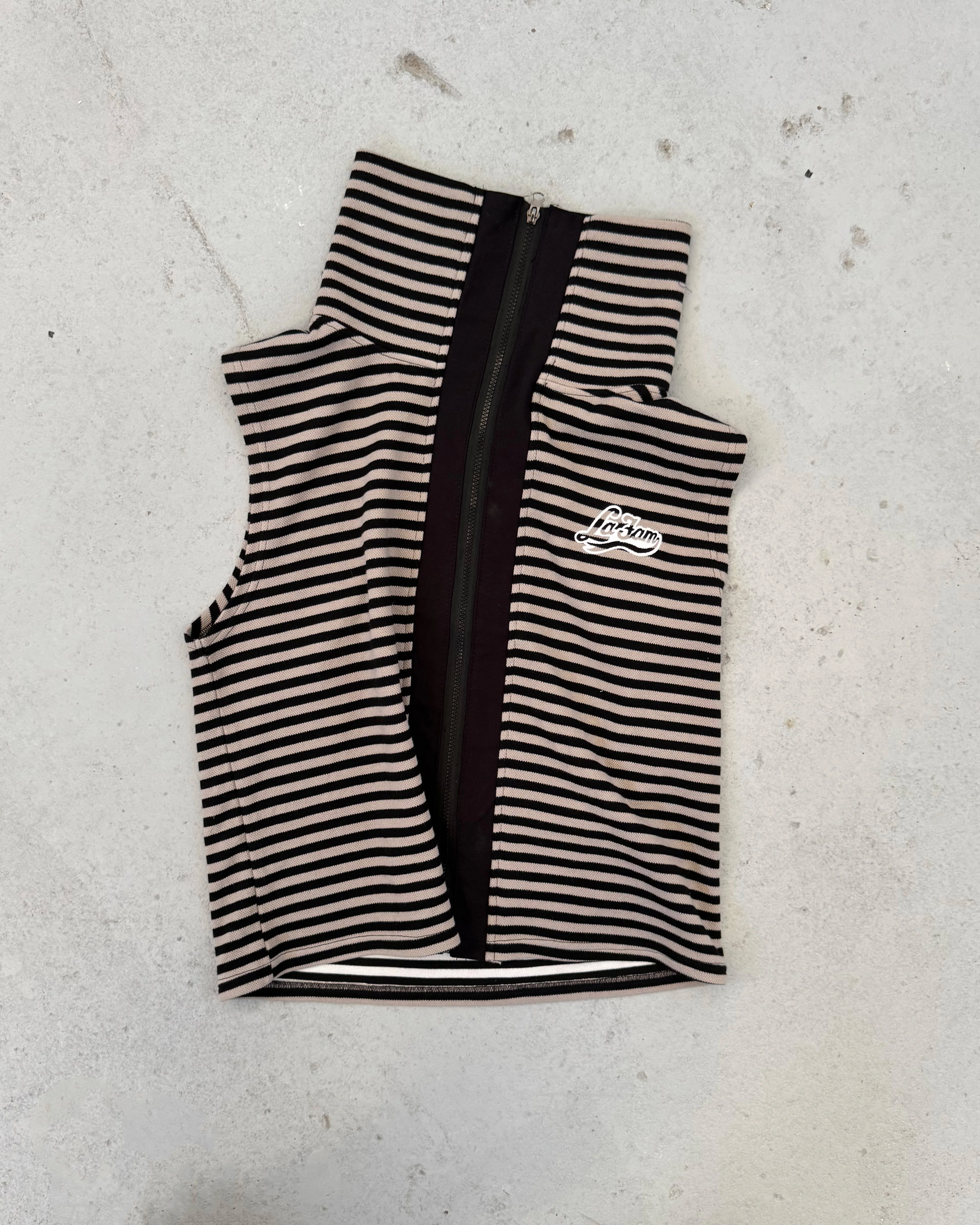 striped body warmer black/grey
