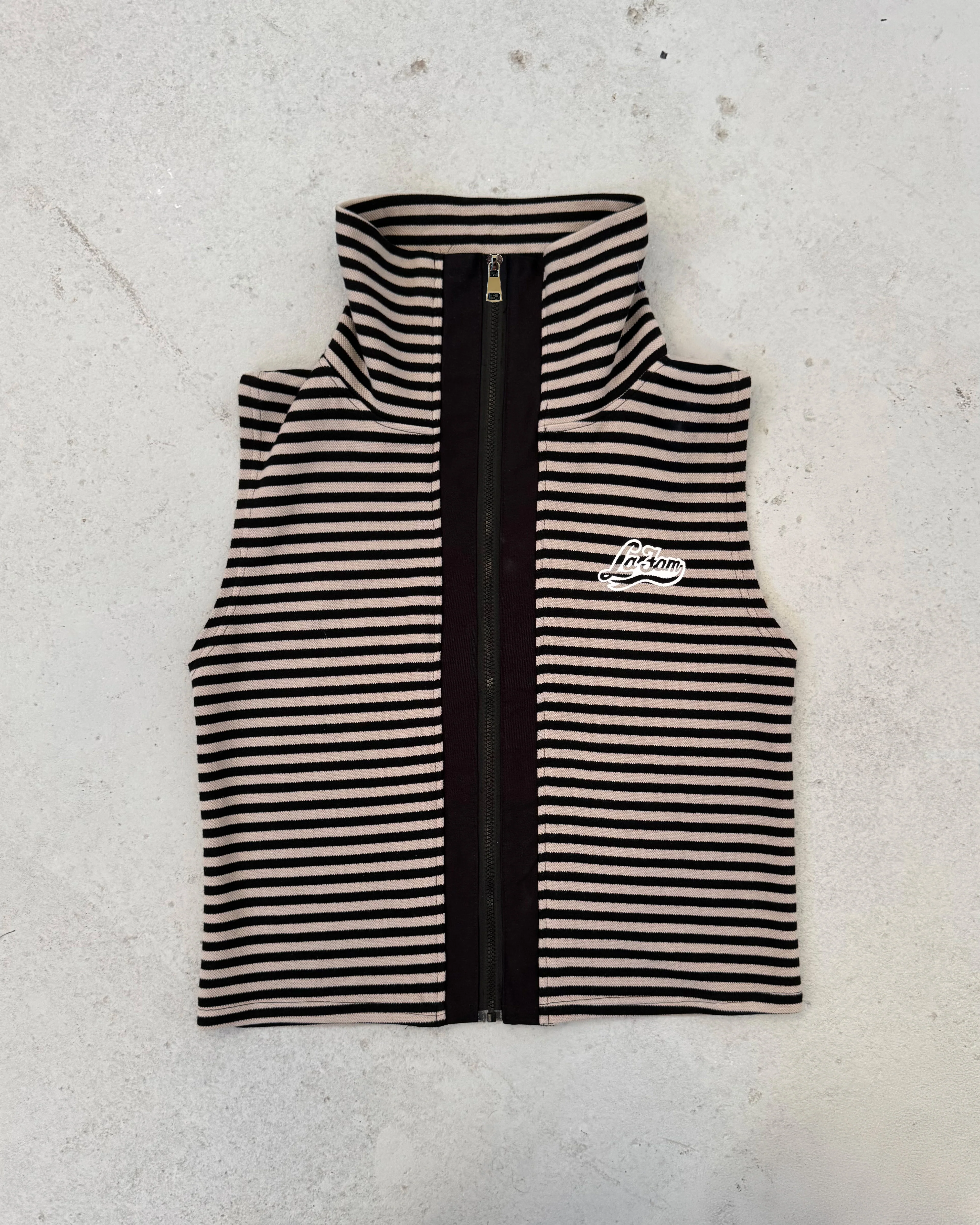 striped body warmer black/grey - Image 3