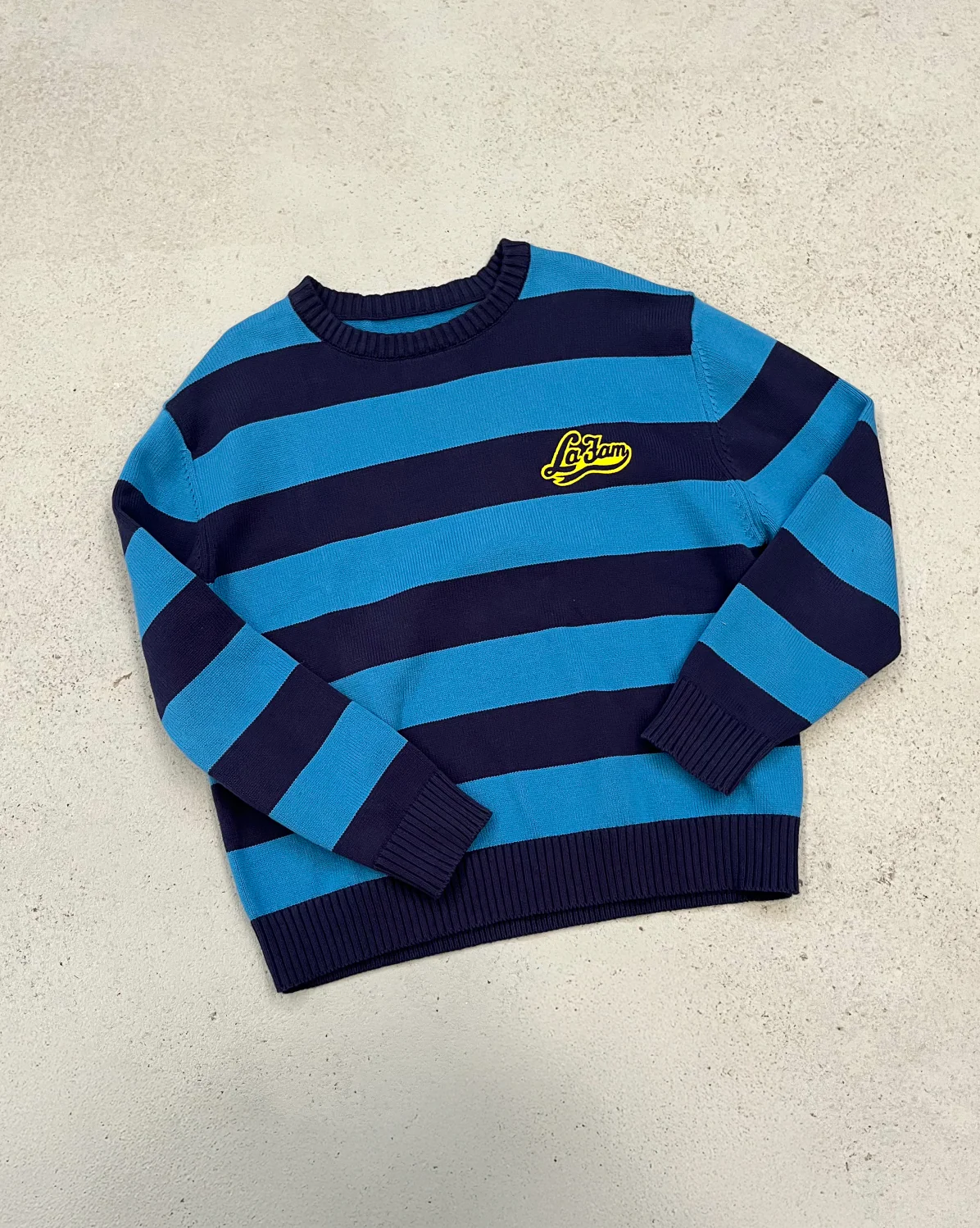striped knit sweater dubbel blue - Image 3