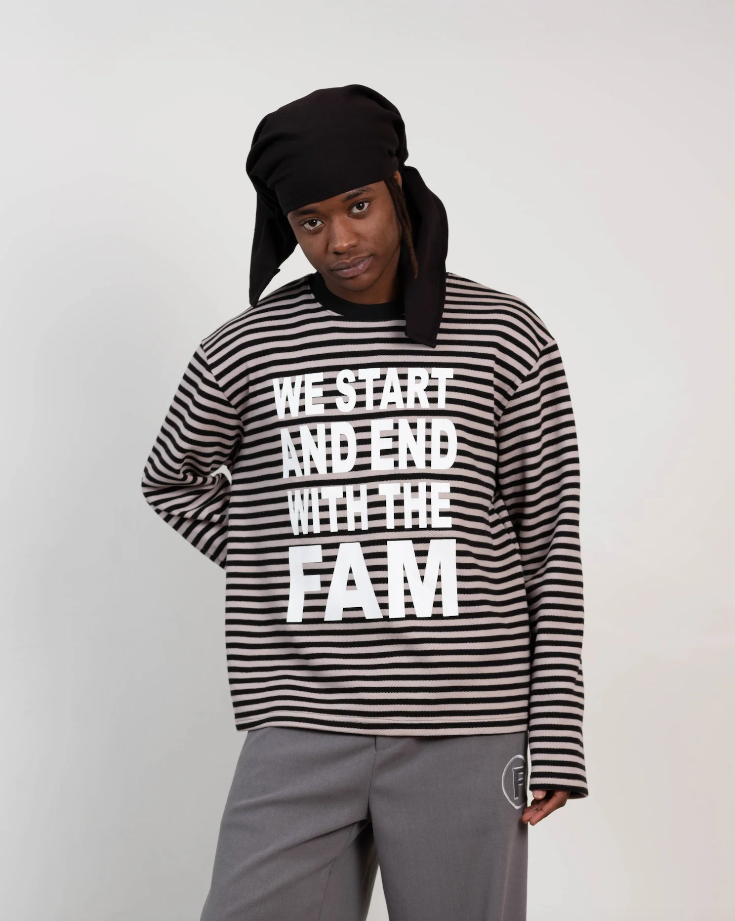 striped wsaewtf longsleeve black/grey - Image 6
