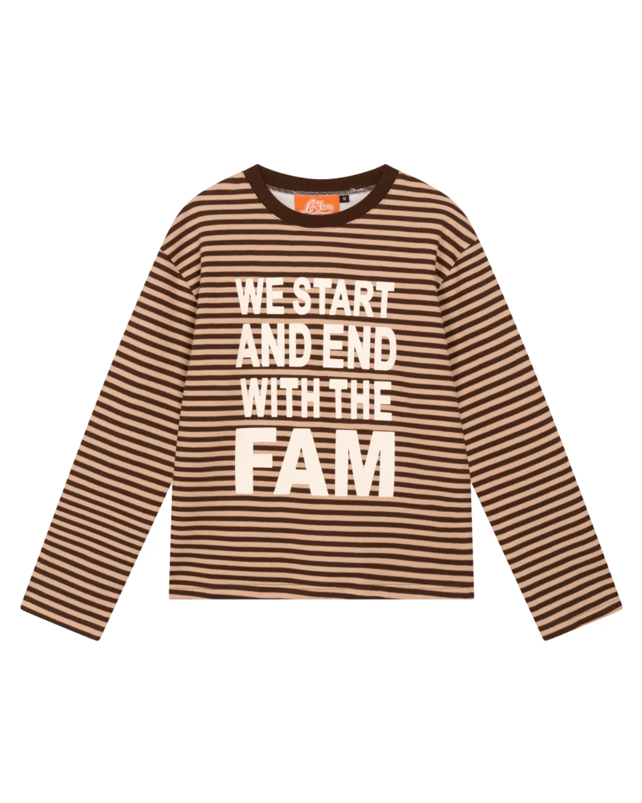 striped wsaewtf longsleeve brown/creme