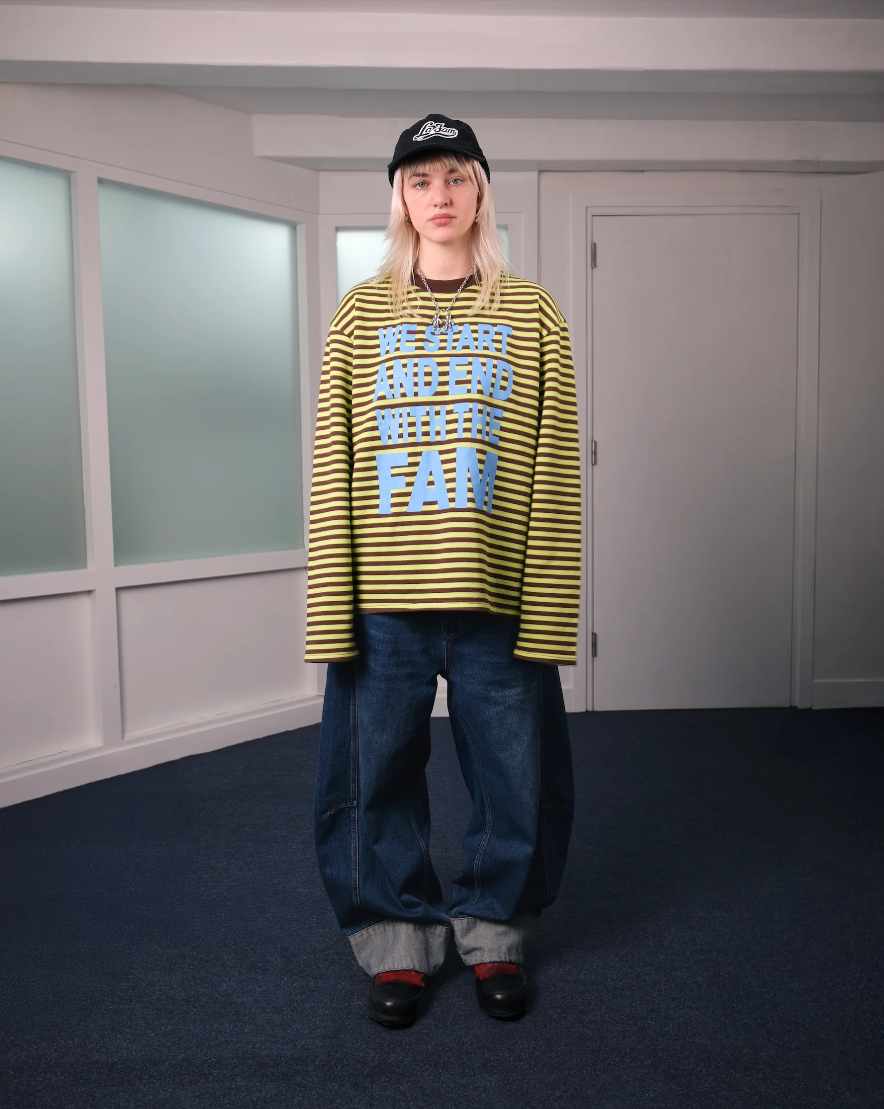 striped wsaewtf longsleeve brown/yellow - Image 2