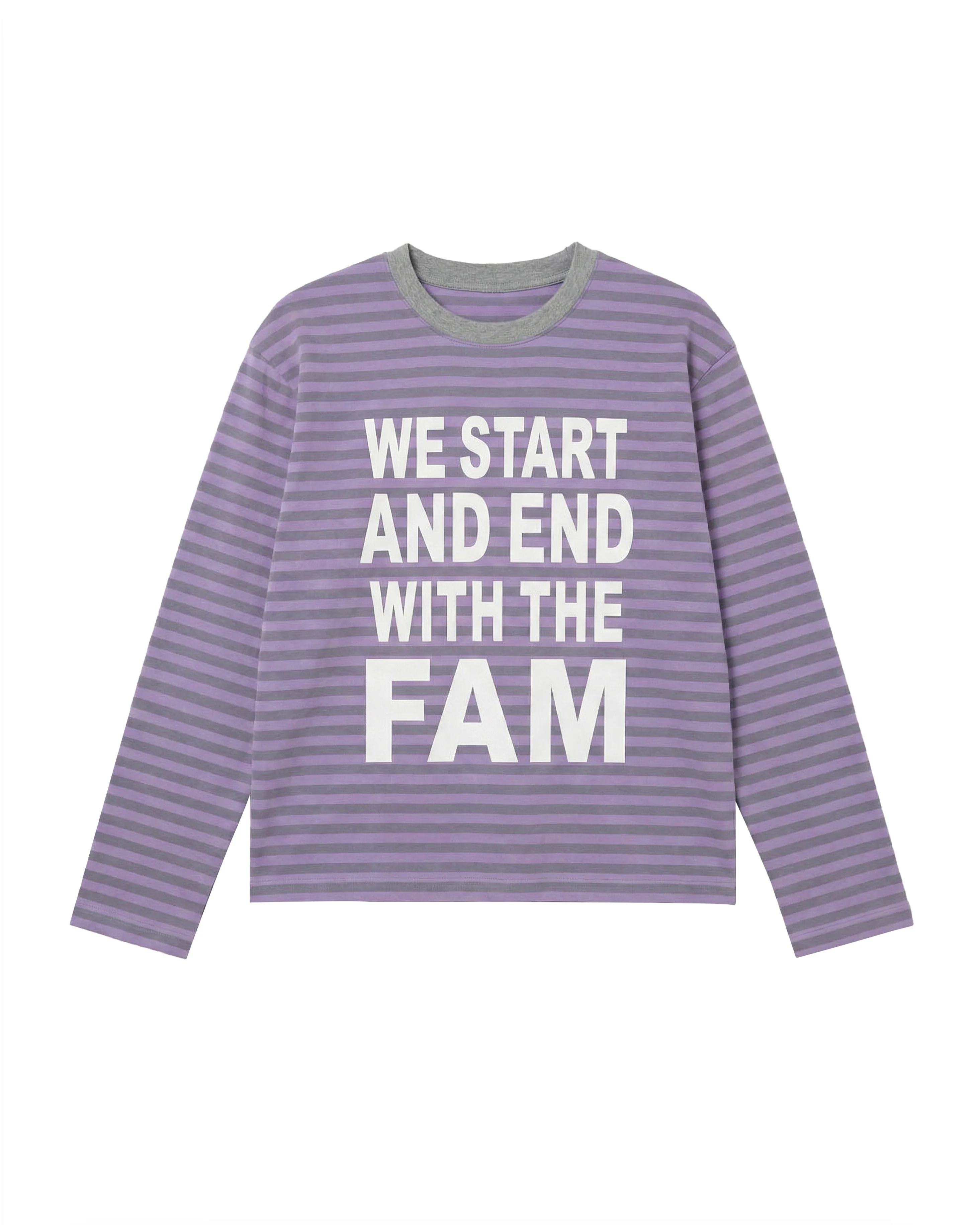 striped wsaewtf longsleeve purple/grey