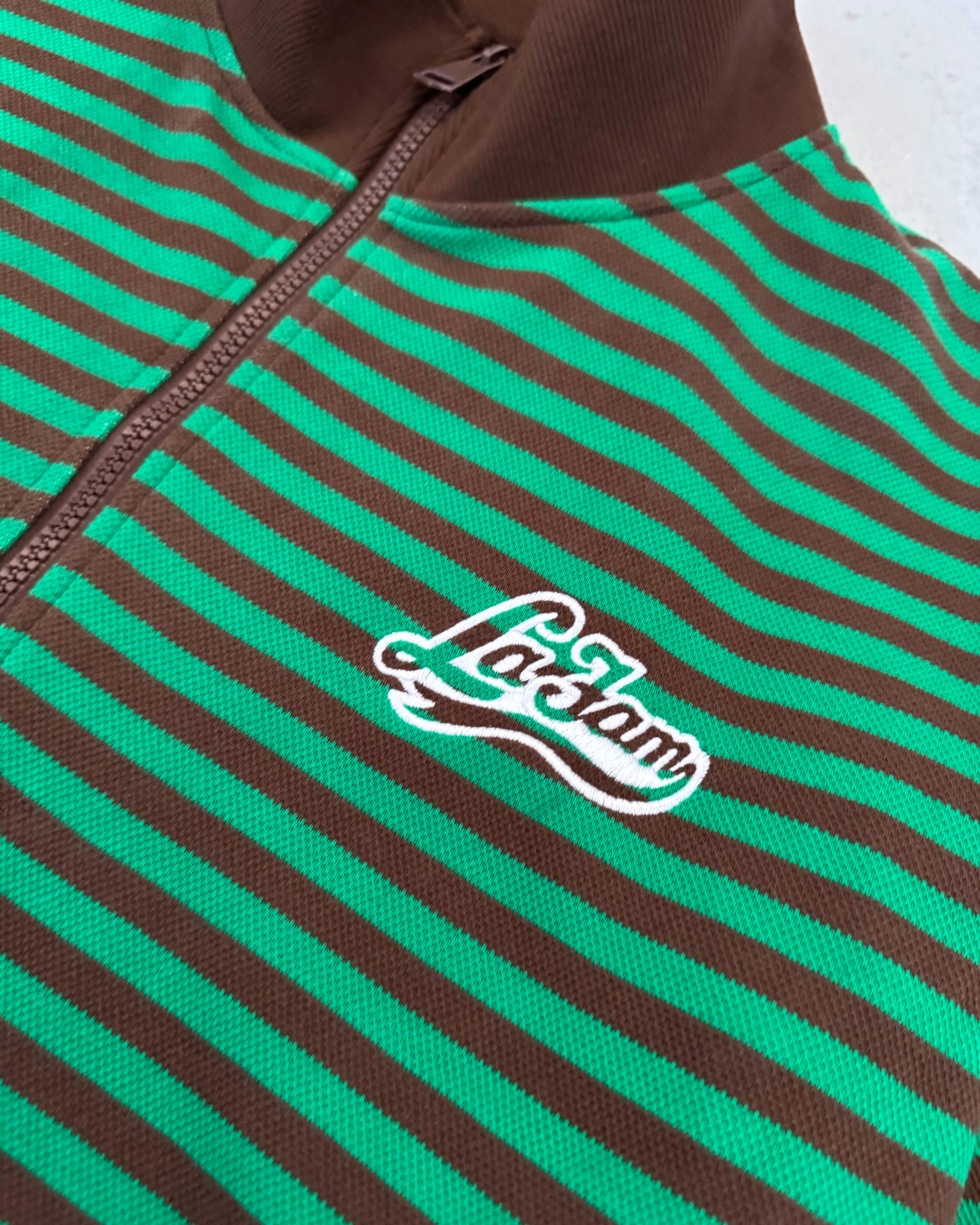 striped zipper green/brown - Image 2