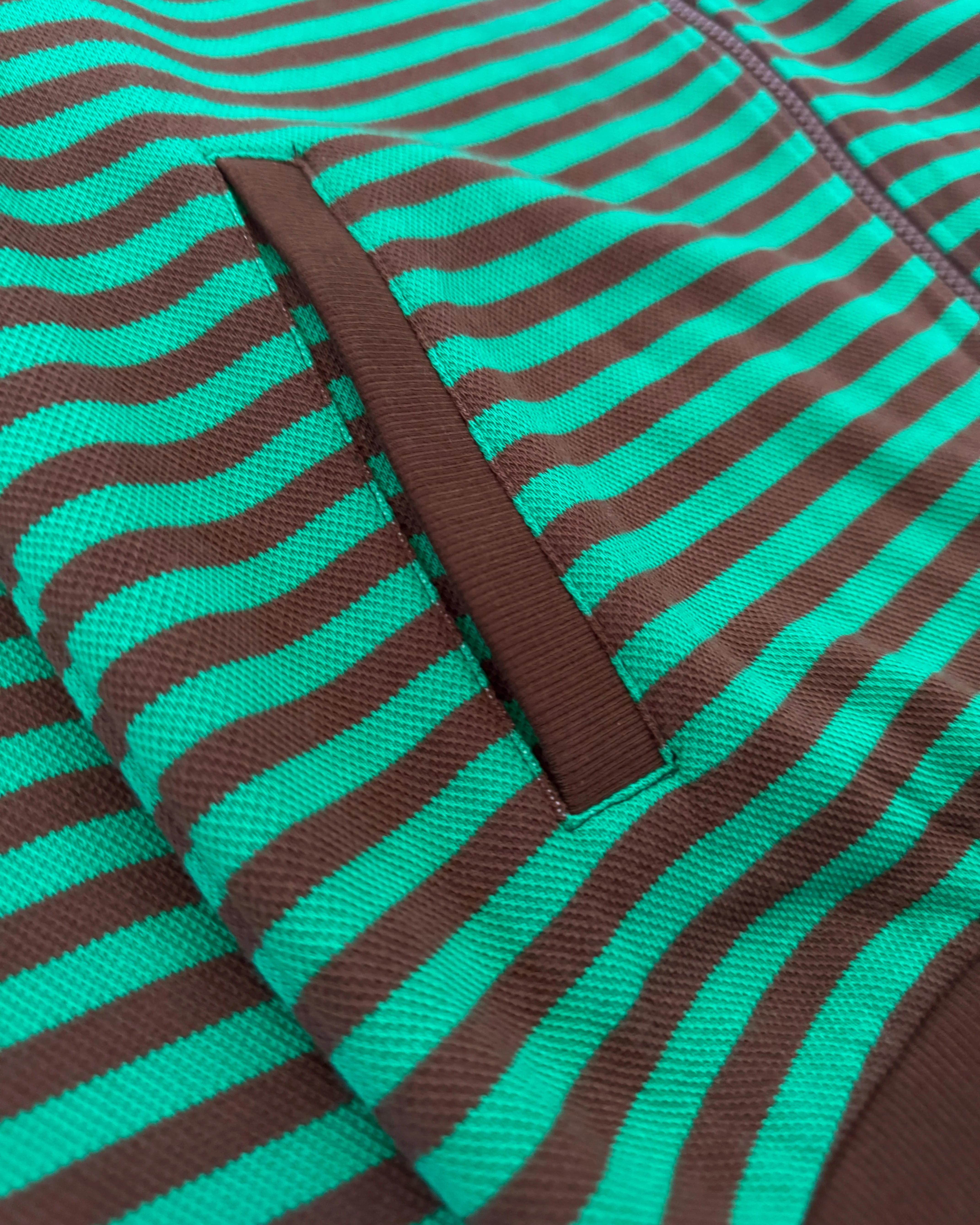 striped zipper green/brown - Image 3