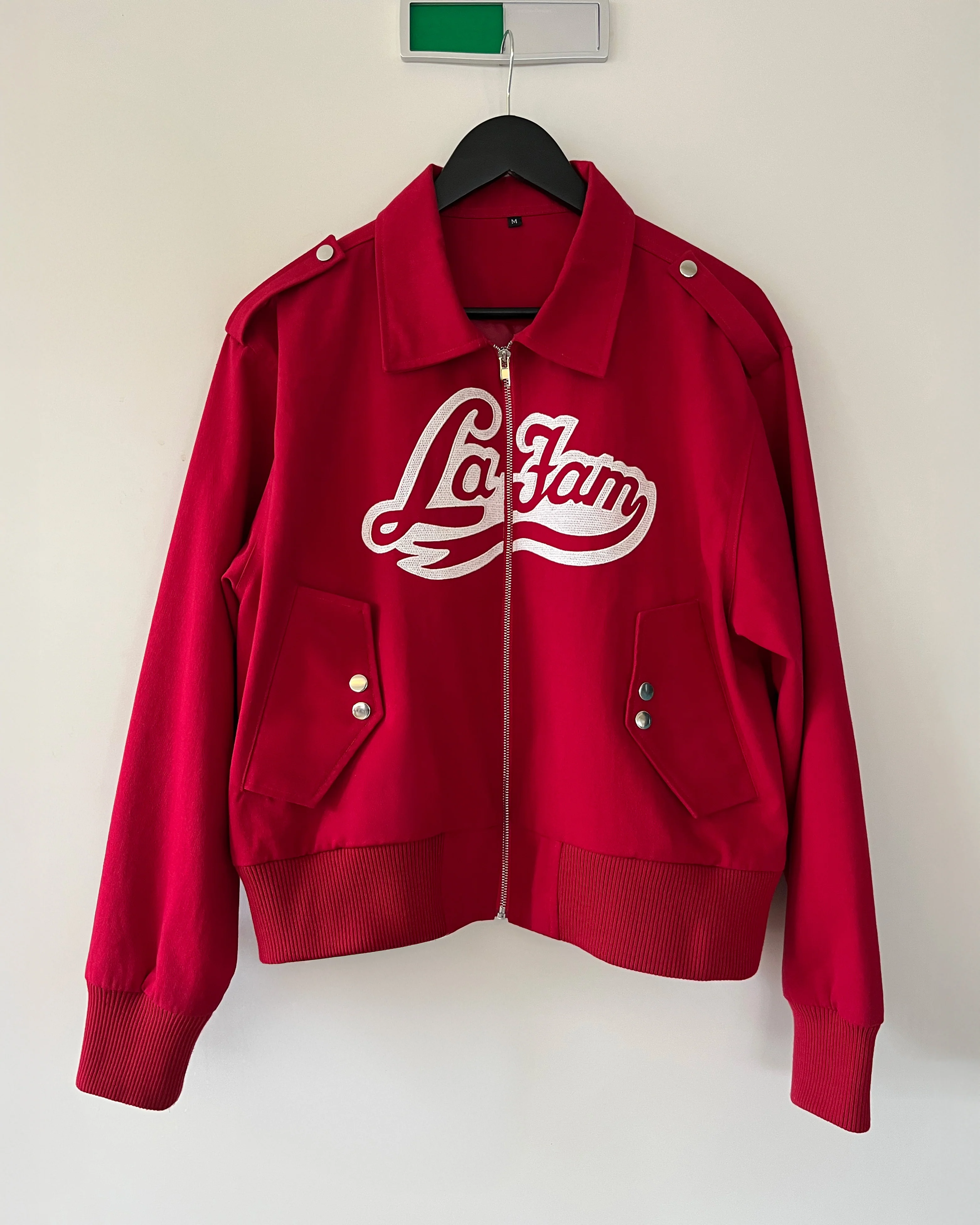 Team Varsity Jacket red - Image 2