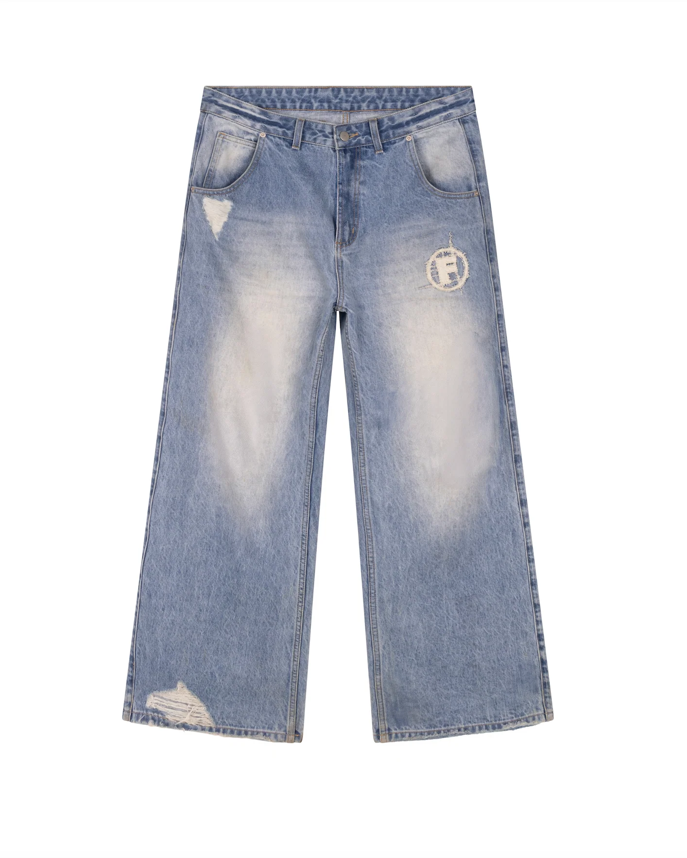 teared up denim jeans - Image 4